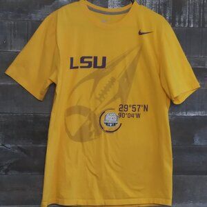 LSU Tigers 2012 National Championship Game NCAA Nike Mens Large Gold SS T Shirt